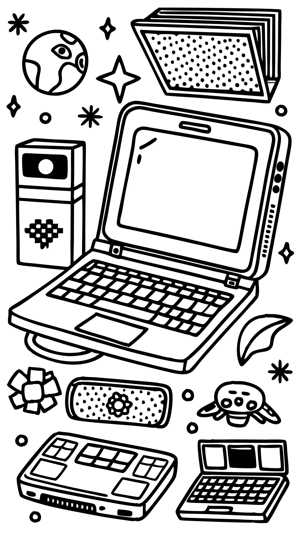 coloring pages of laptops